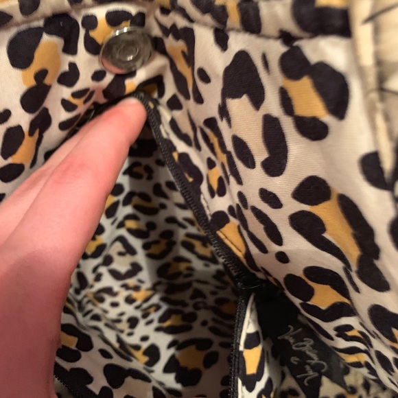 Vera Bradley Yellow Cheetah Floral Print Purse - Picture 7 of 7
